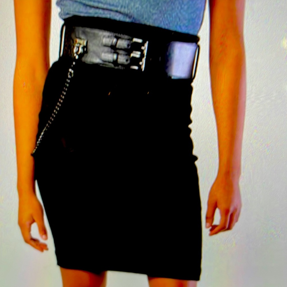 Black Belted Robert Rodriguez pencil skirt, size 2